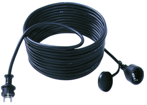 Netzanschlussleitung, Stecker/Kupplung, schwarz