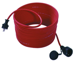 Netzanschlussleitung, Stecker/Kupplung, rot
